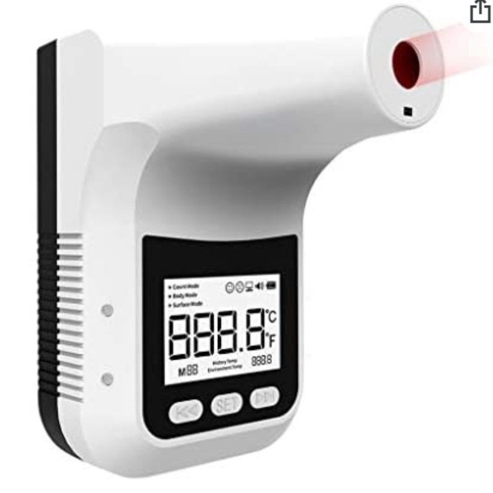 Wall mount infrared thermometer